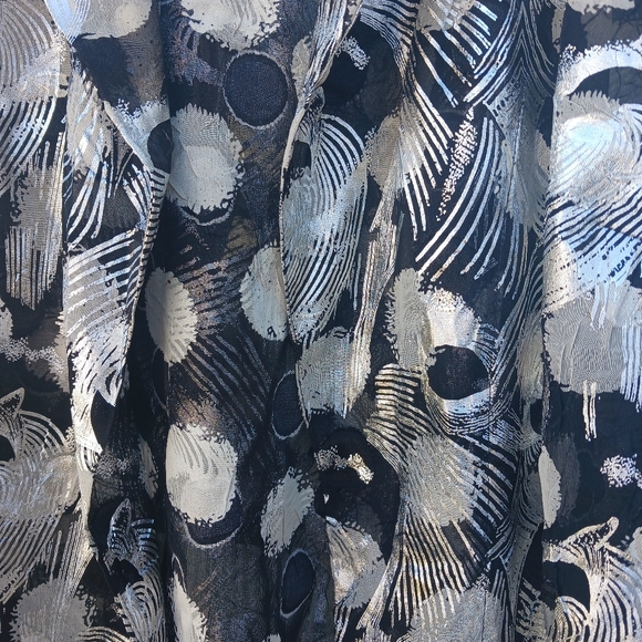 Kasper Black & White Abstract Print Tunic Top xlbeach appeal Innner Pull Top - Picture 3 of 8